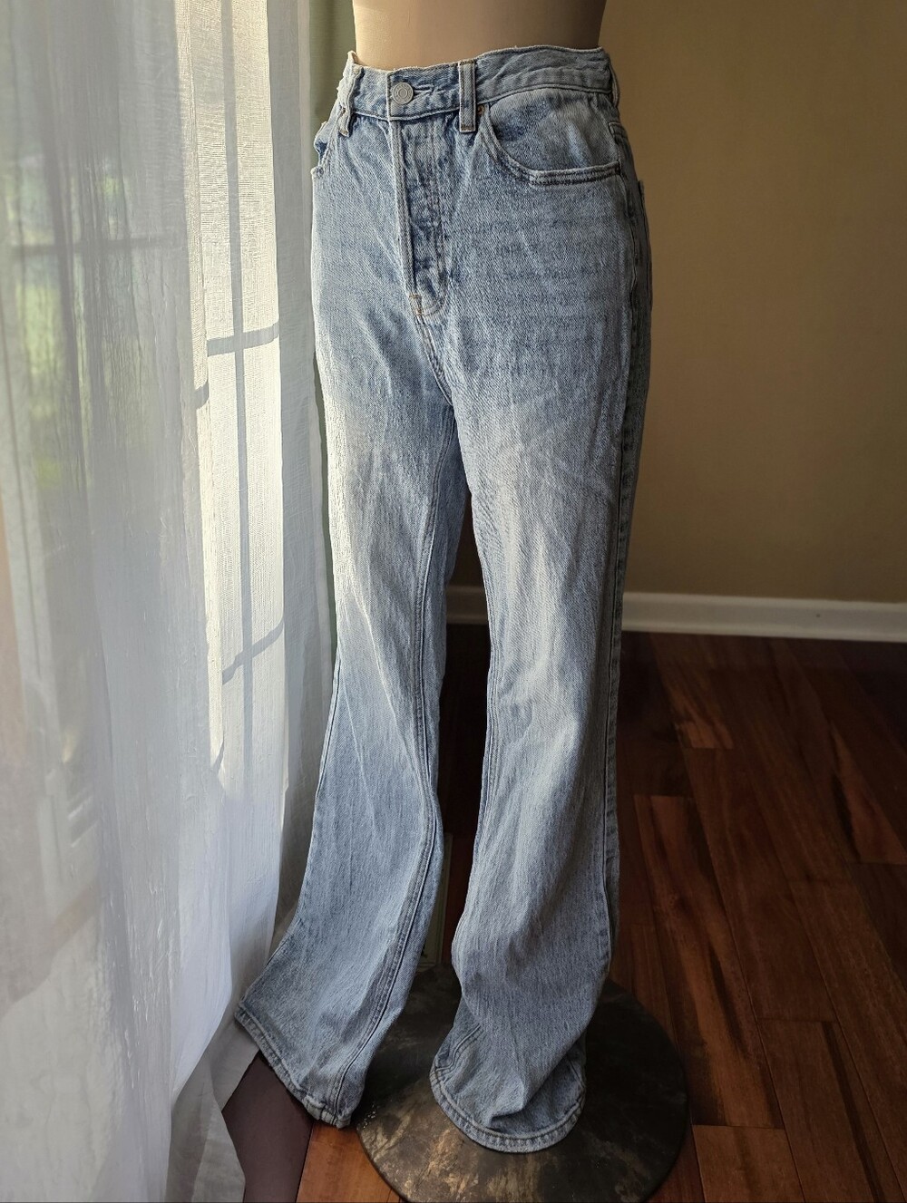 PacSun Light Wash High Waisted Bootcut Flare Jeans 27 Stretch Comfort Clean Girl